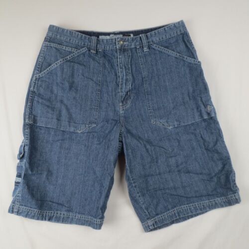 Vintage Enyce Jean Shorts Mens 36 Blue Loose Bagg… - image 1