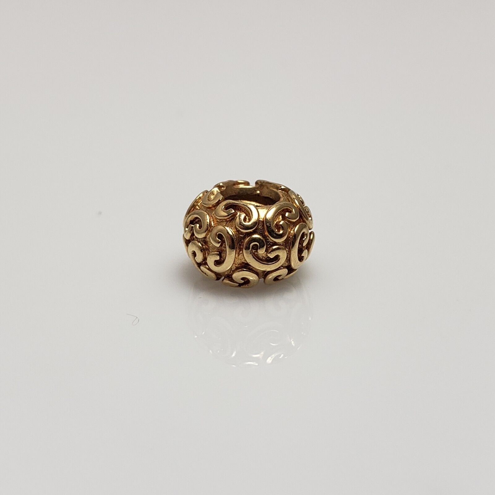 Pandora 14k Yellow Gold Feeling Groovy Smile Bead… - image 3