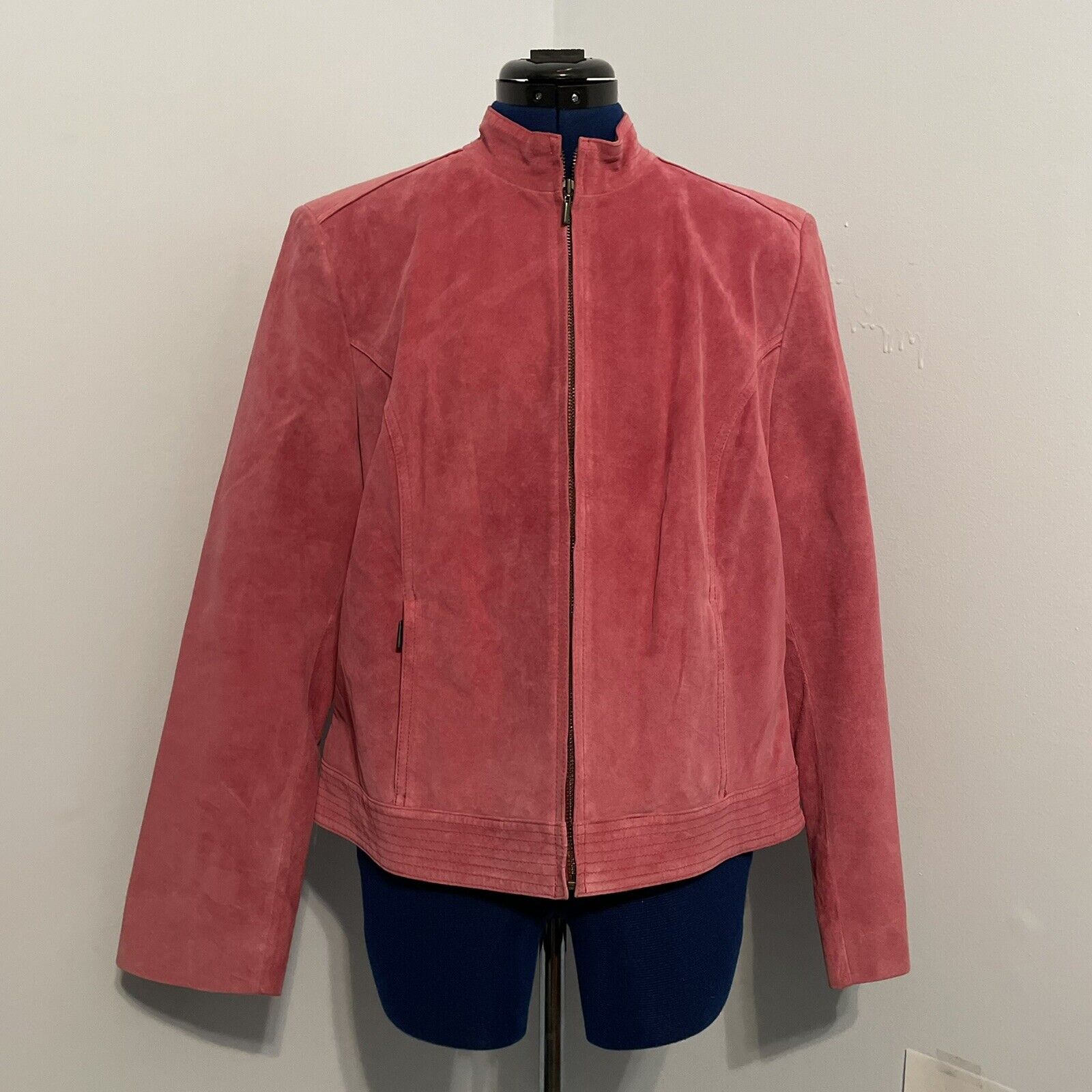 Vintage Valerie Stevens Pink Suede Leather Jacket… - image 1