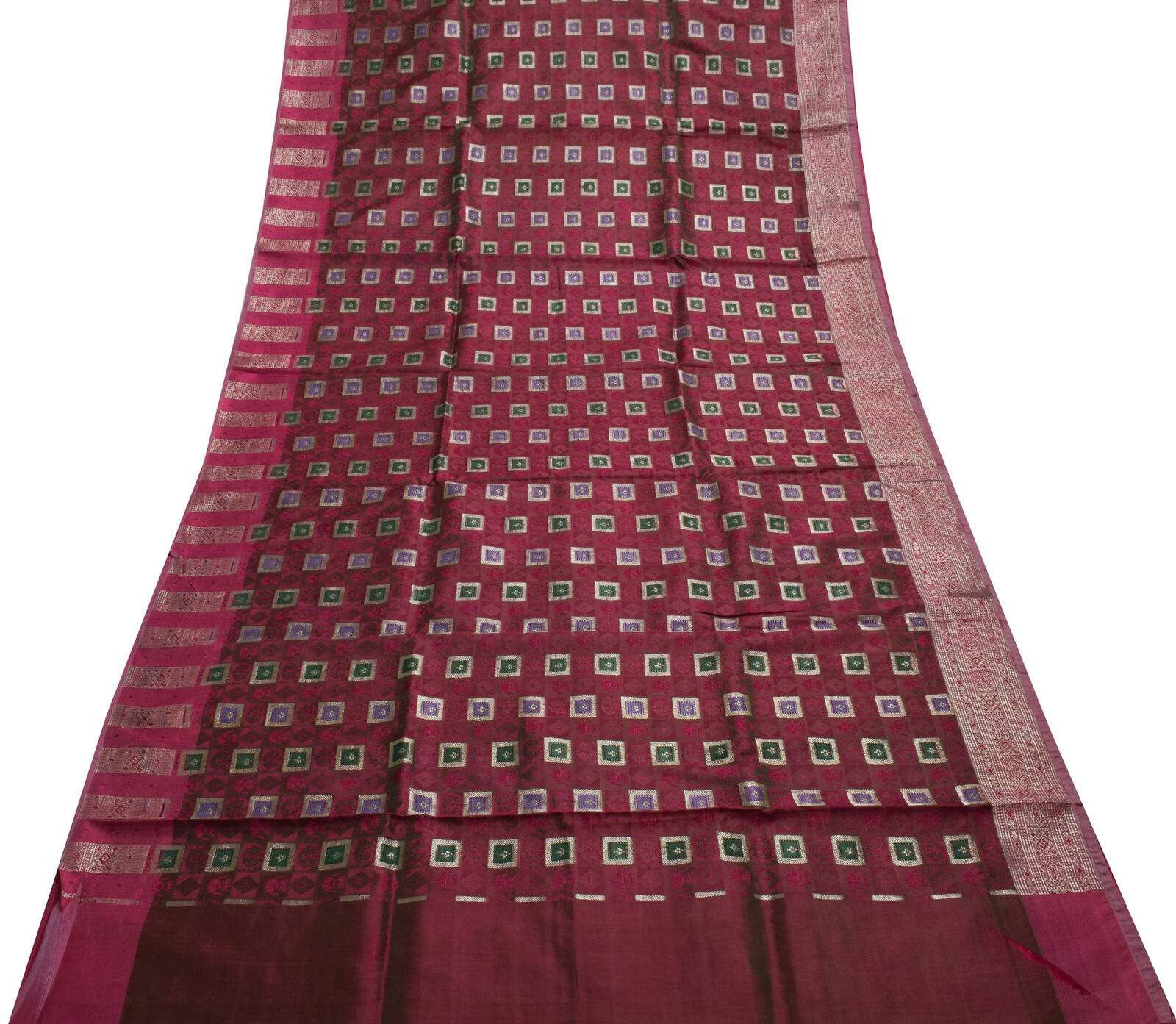 Sushila Vintage Heavy Saree Blend Satin Silk Bana… - image 6