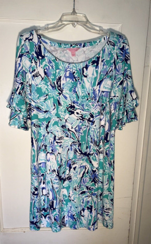 LILLY PULITZER Lula Dress.  Elephant Appeal  Ruffl