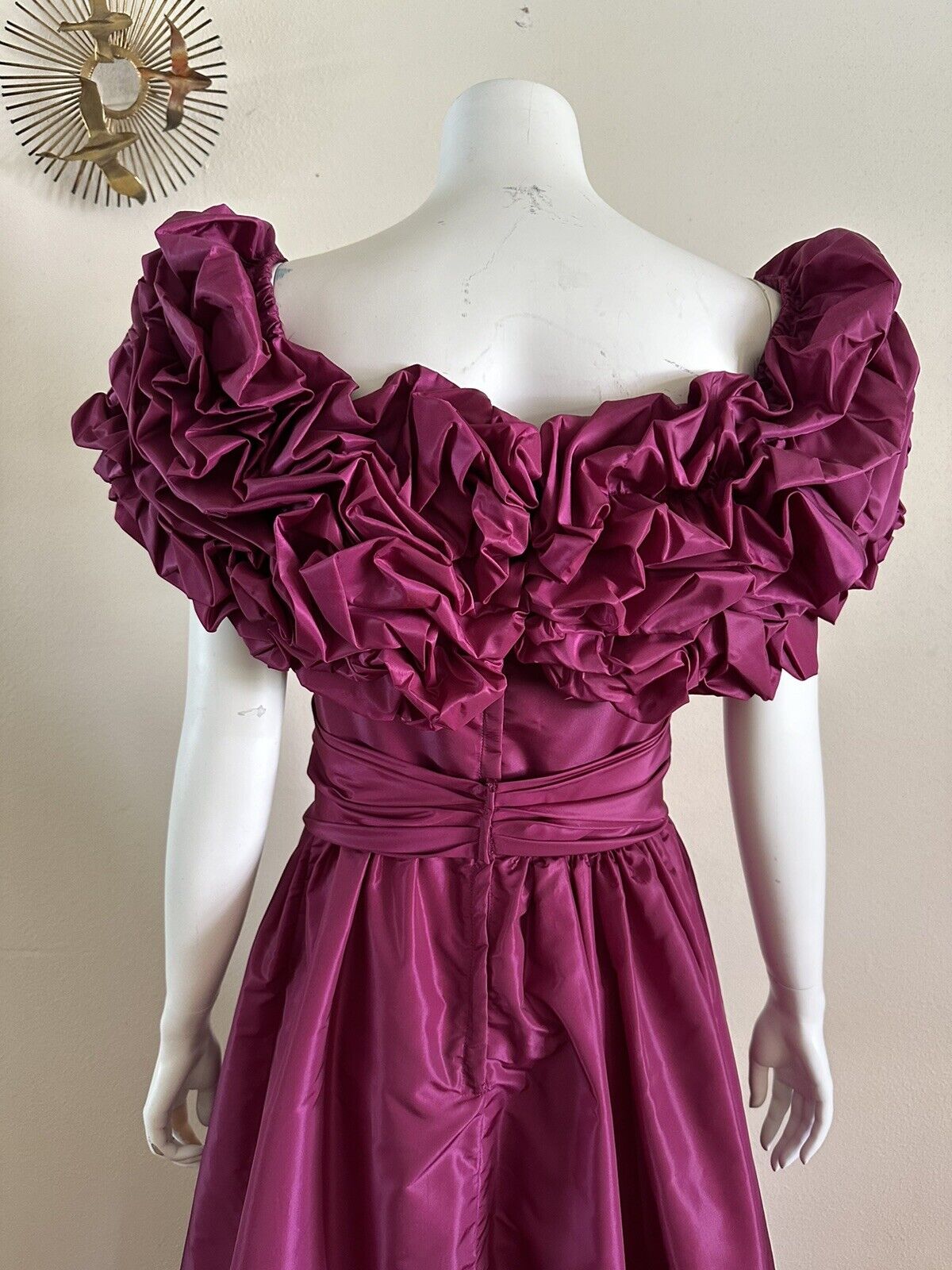 1980s Victor Costa Taffeta Dress Formal Pageant H… - image 5