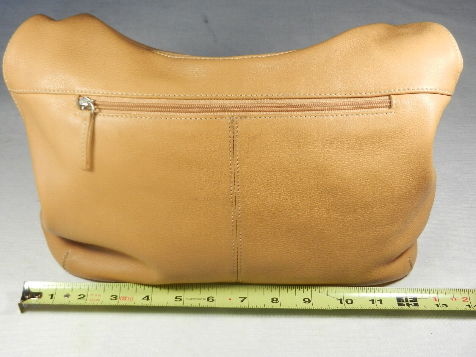 Tignanello Camel Tan Pebbled Leather Hobo Top-Zip… - image 4