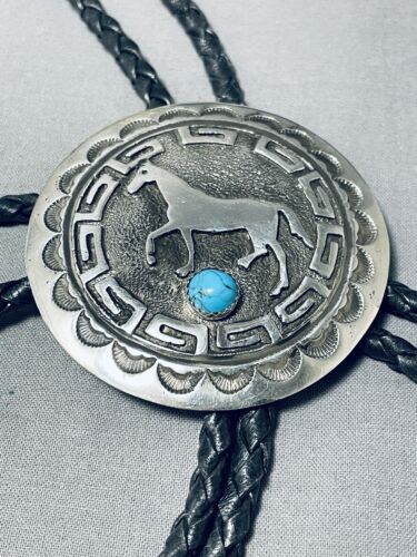 PHENOMENAL NAVAJO SPIDERWEB TURQUOISE STERLING SIL