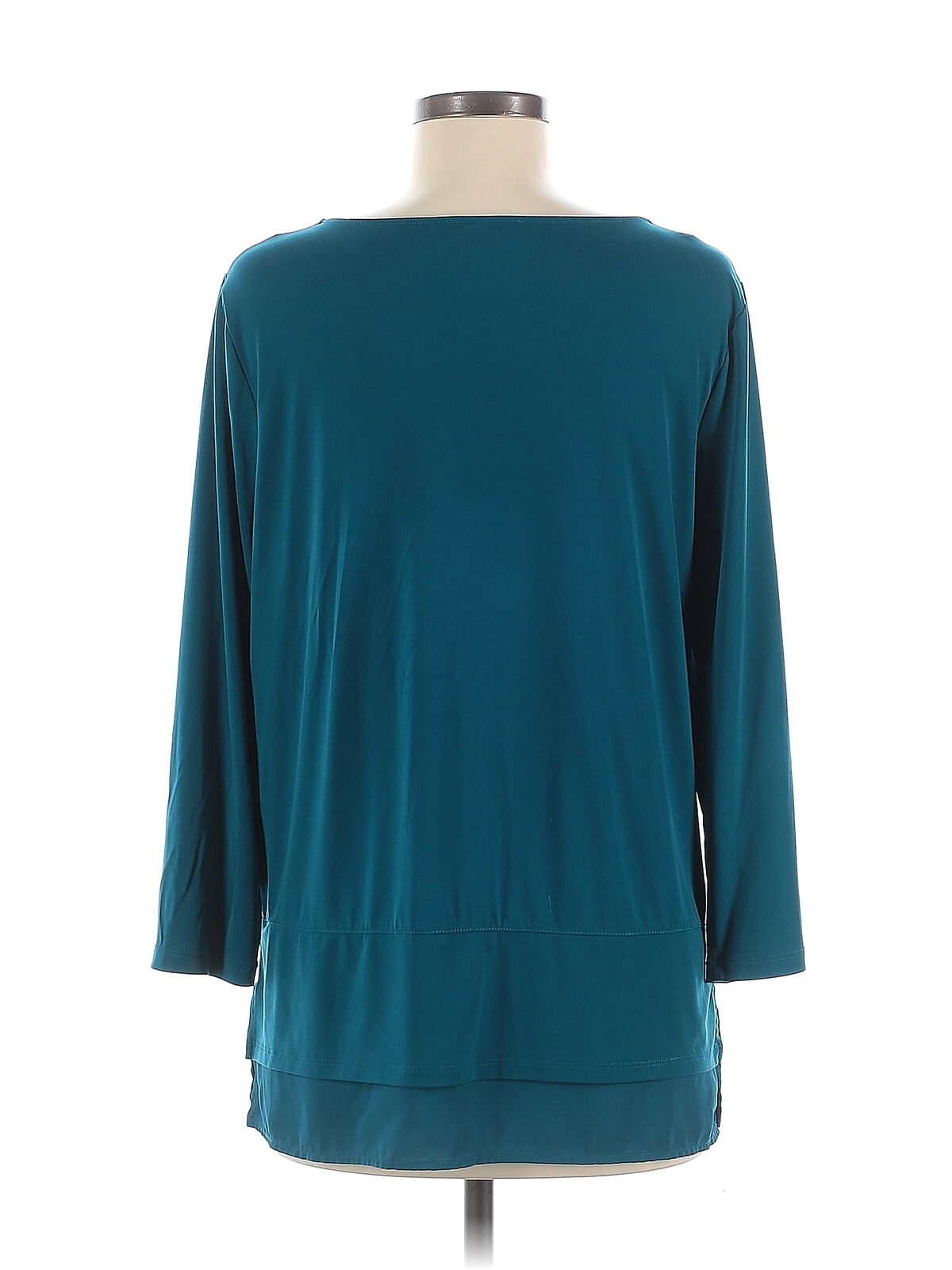 Calvin Klein Women Green 3/4 Sleeve Top M - image 2