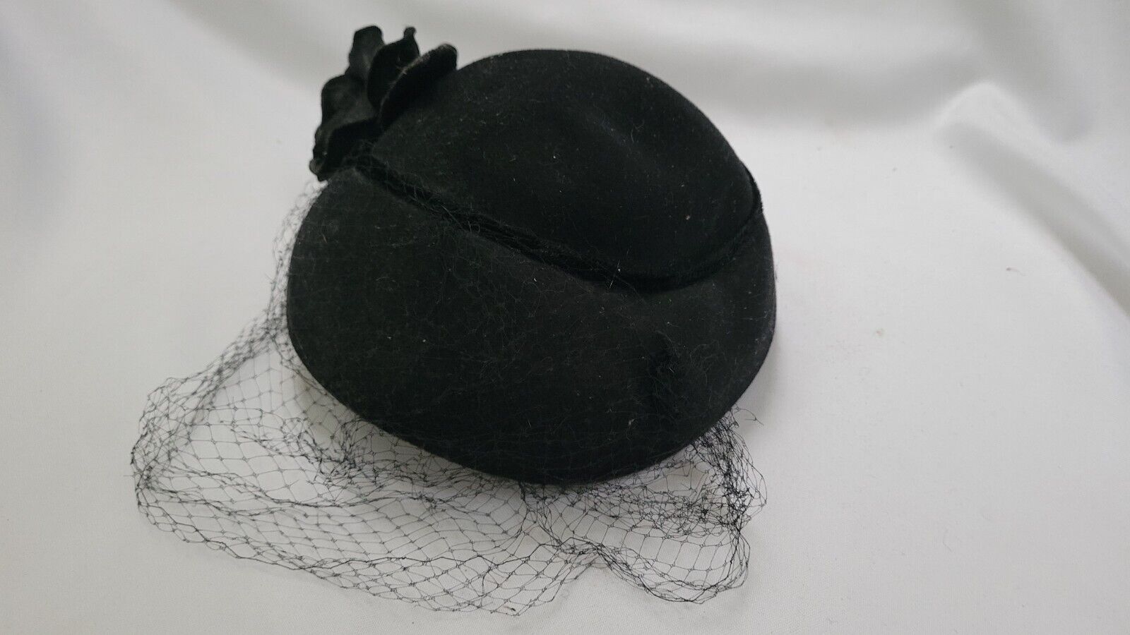 Antique Vintage Stylish 30's 40s Women's Hat Blac… - image 9