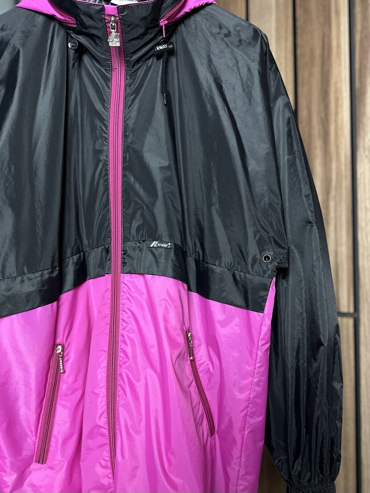 Vintage K-Way Windbreaker Jacket Multicolor Men's… - image 4