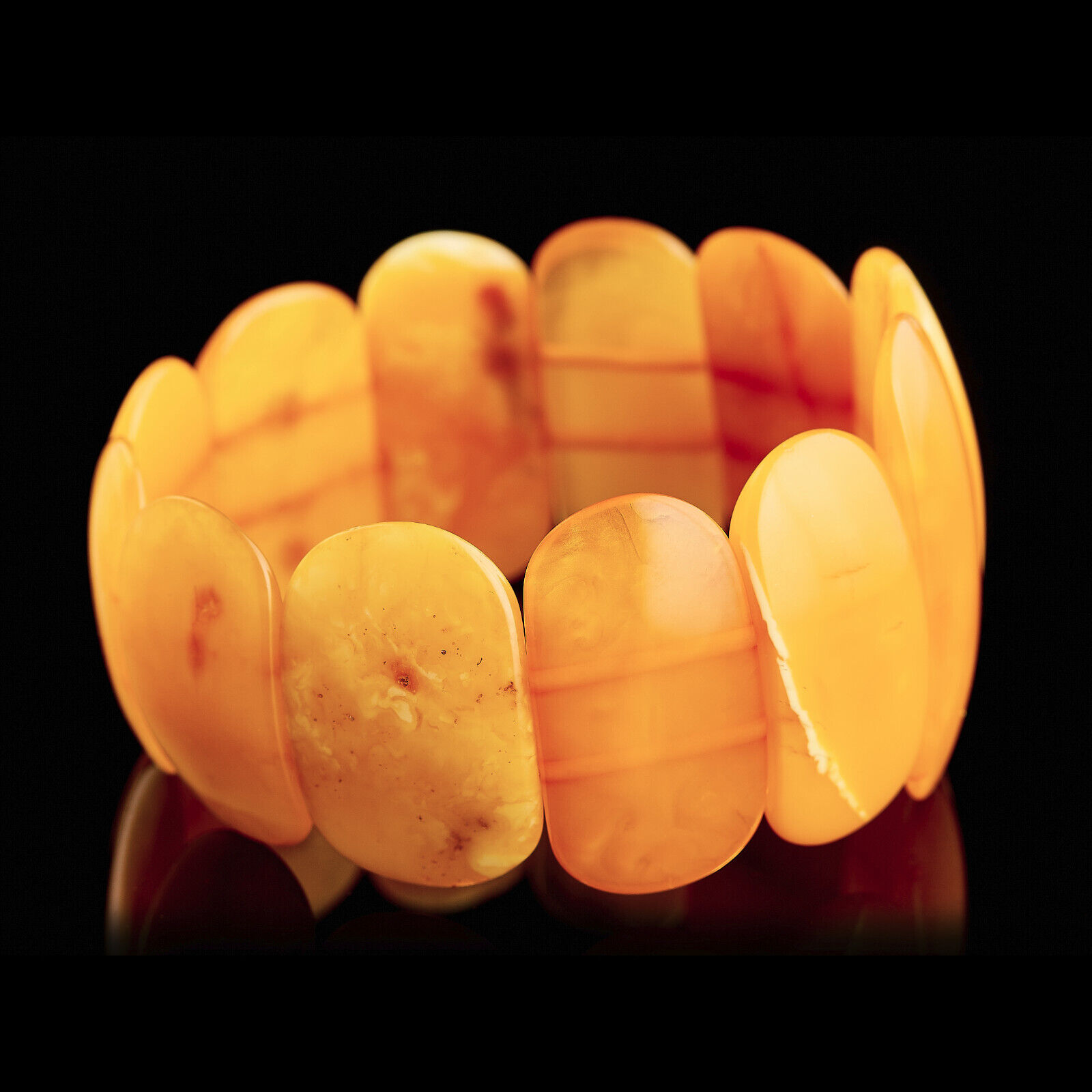 Natural Amber Cuff Bracelet Baltic Amber Bracelet… - image 5