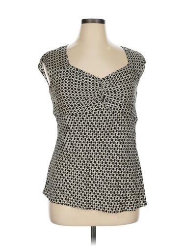 Ann Taylor Women Silver Sleeveless Top 14