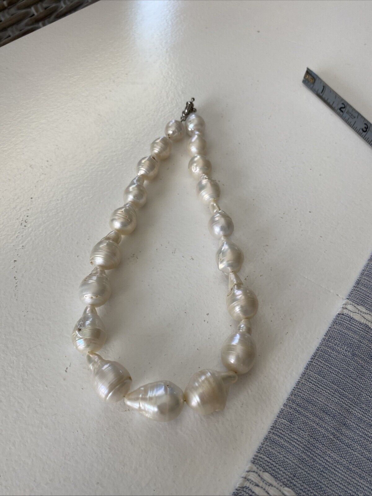 Vintage Natural Baroque Freshwater Pearl Necklace… - image 6