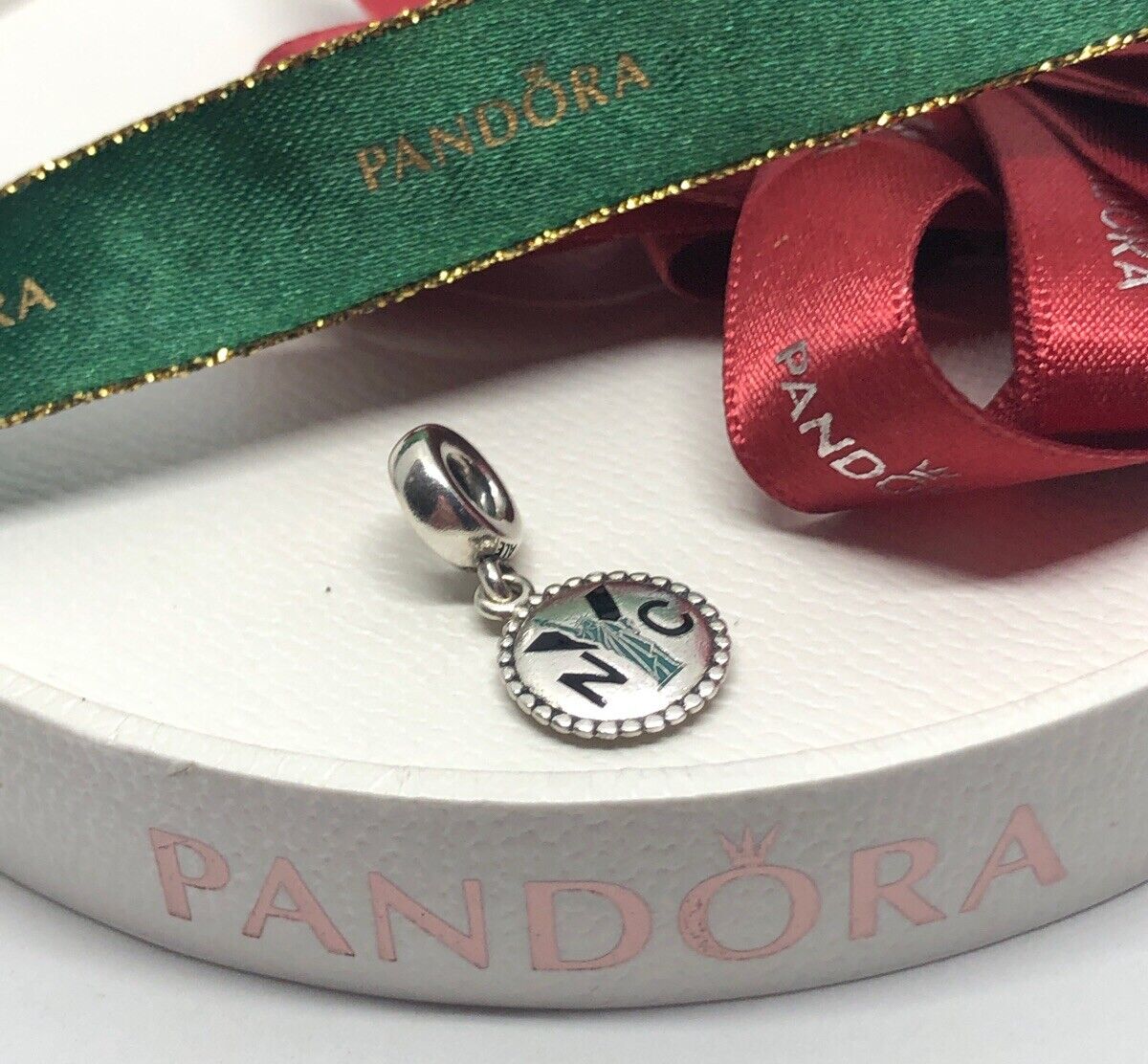 Pandora New York City Dangle w/ Blue Lady Liberty… - image 1