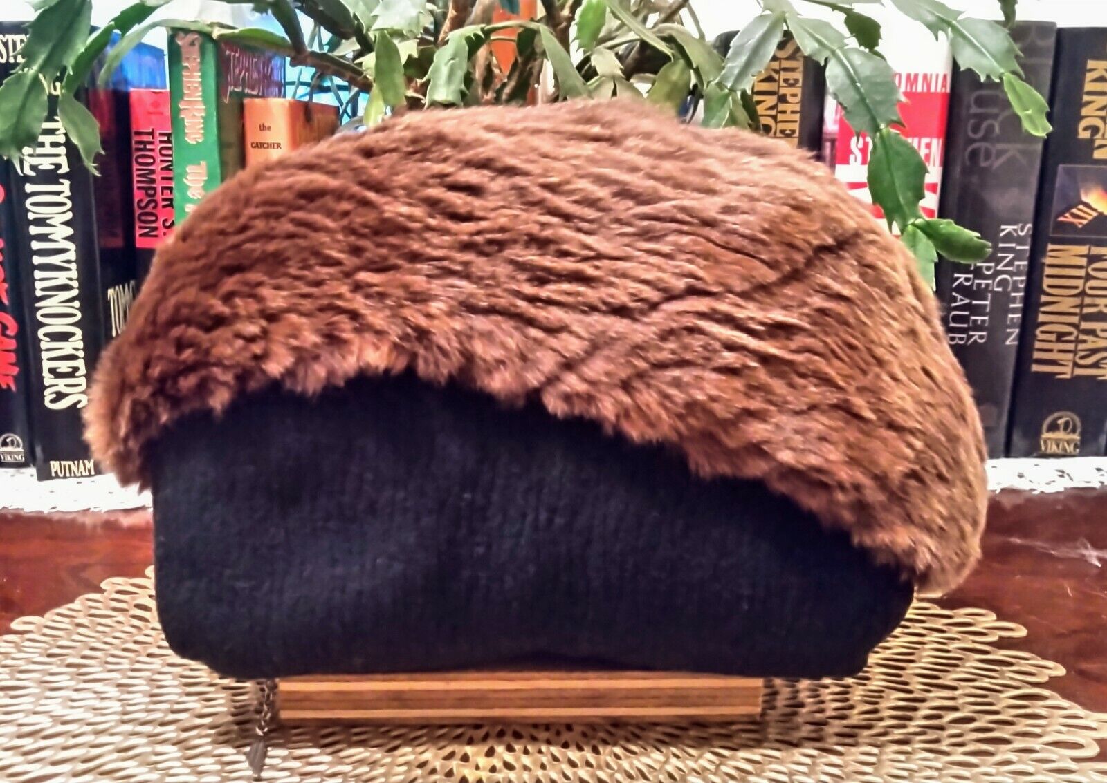 Vintage 1930s Brown Rabbit Fur Hand Muff - image 2