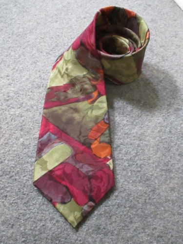 Vintage Arnold Palmer Tie Mens One Size Red Art G… - image 1