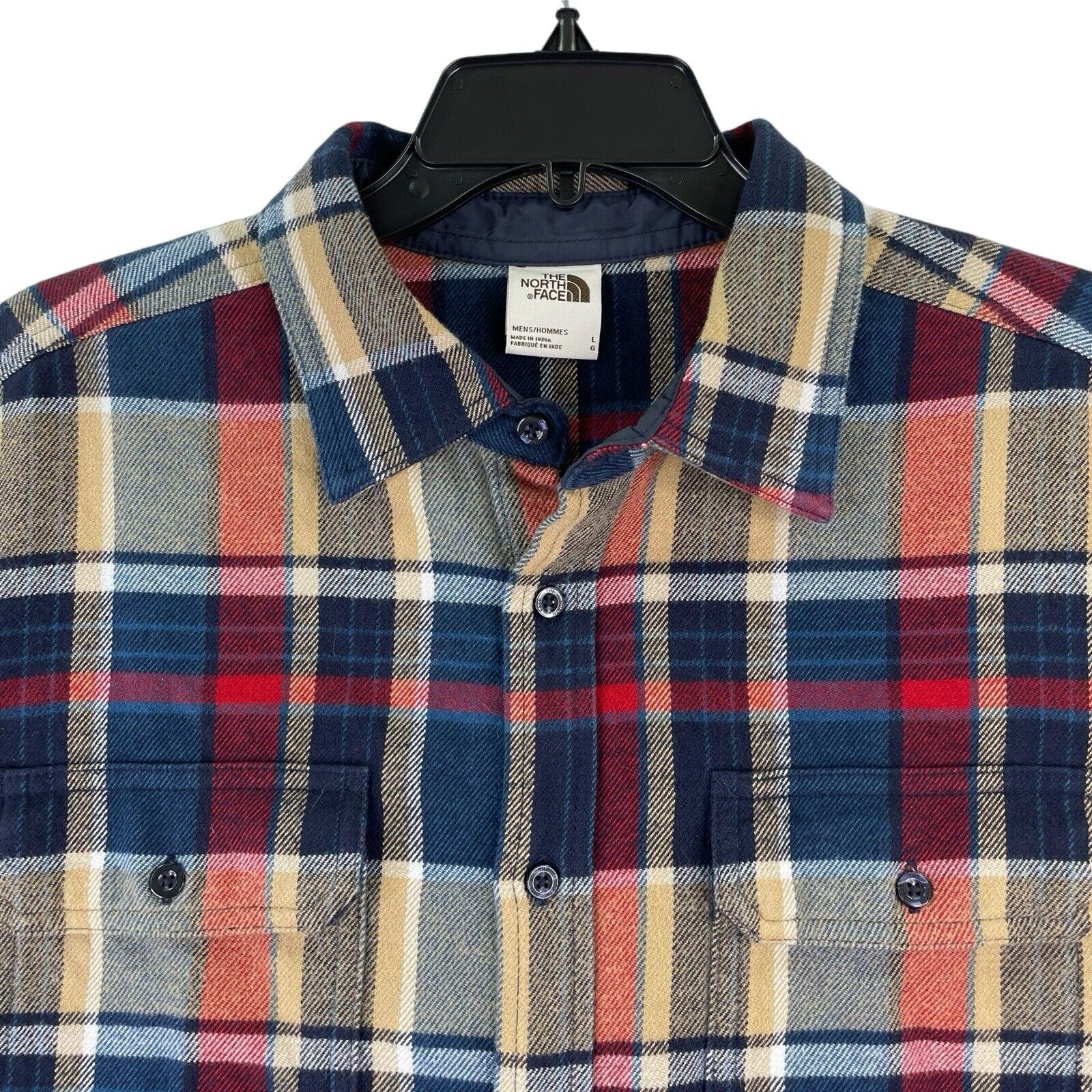 The North Face Flannel Shirt Mens Sz L Plaid Butt… - image 8