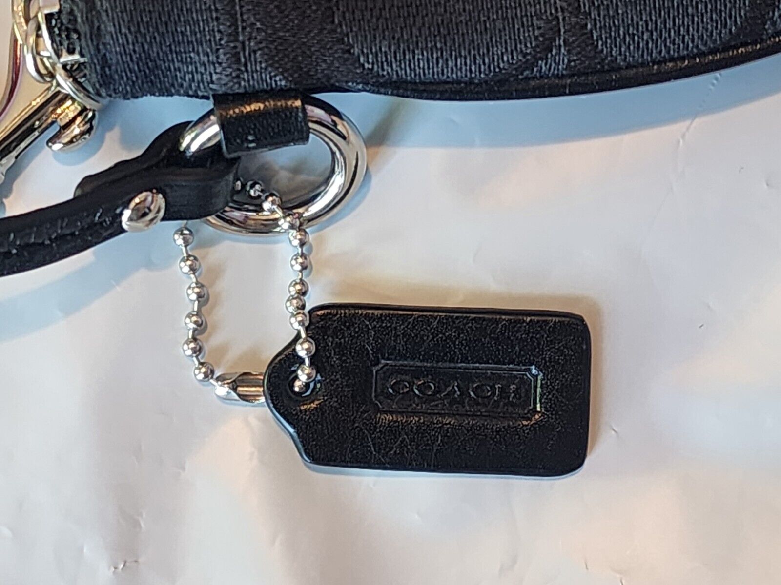 Coach Black Wristlet Signature Authentic - image 3