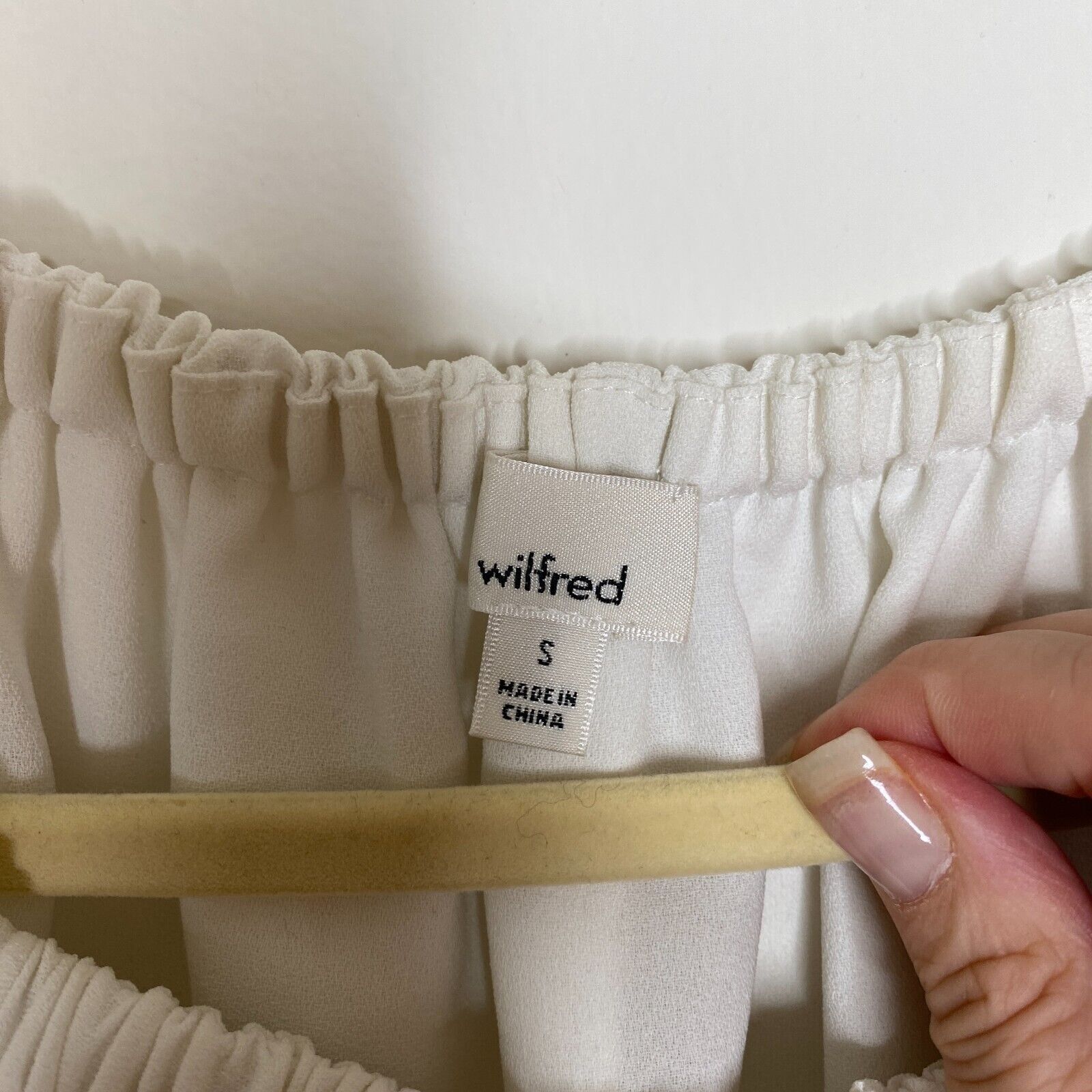 Aritzia Wilfred Silk Promener Off Shoulder Flowy … - image 4