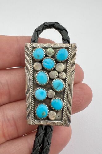 Vtg Navajo Sterling Silver Sleeping Beauty Turquo… - image 1