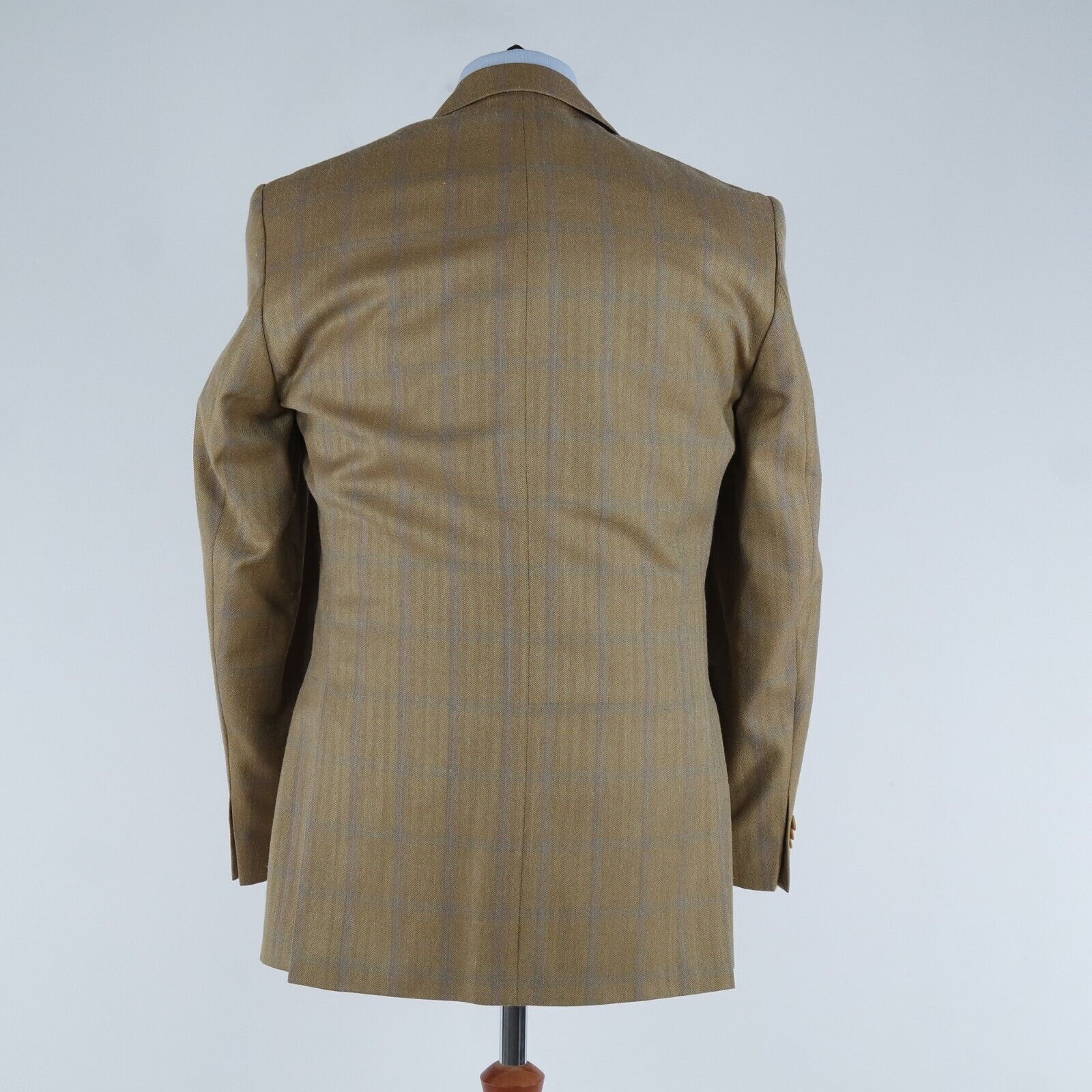 Mens Wool Silk Sport Coat 42L US Size DANIELS Pla… - image 5