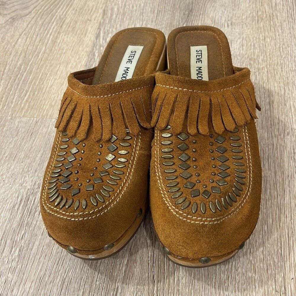 Vintage 90’s Steve Madden Suede Leather fringe mo… - image 3