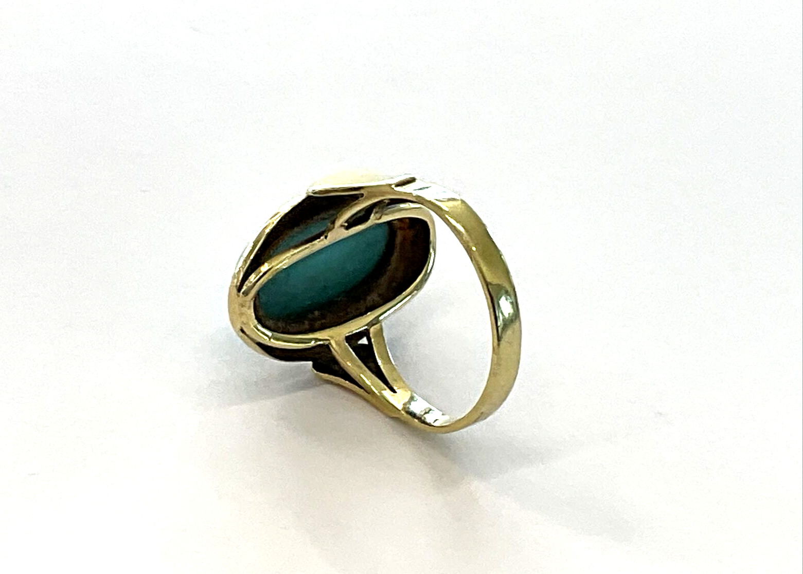 Vintage 14K Gold Ring with Turquoise - image 5