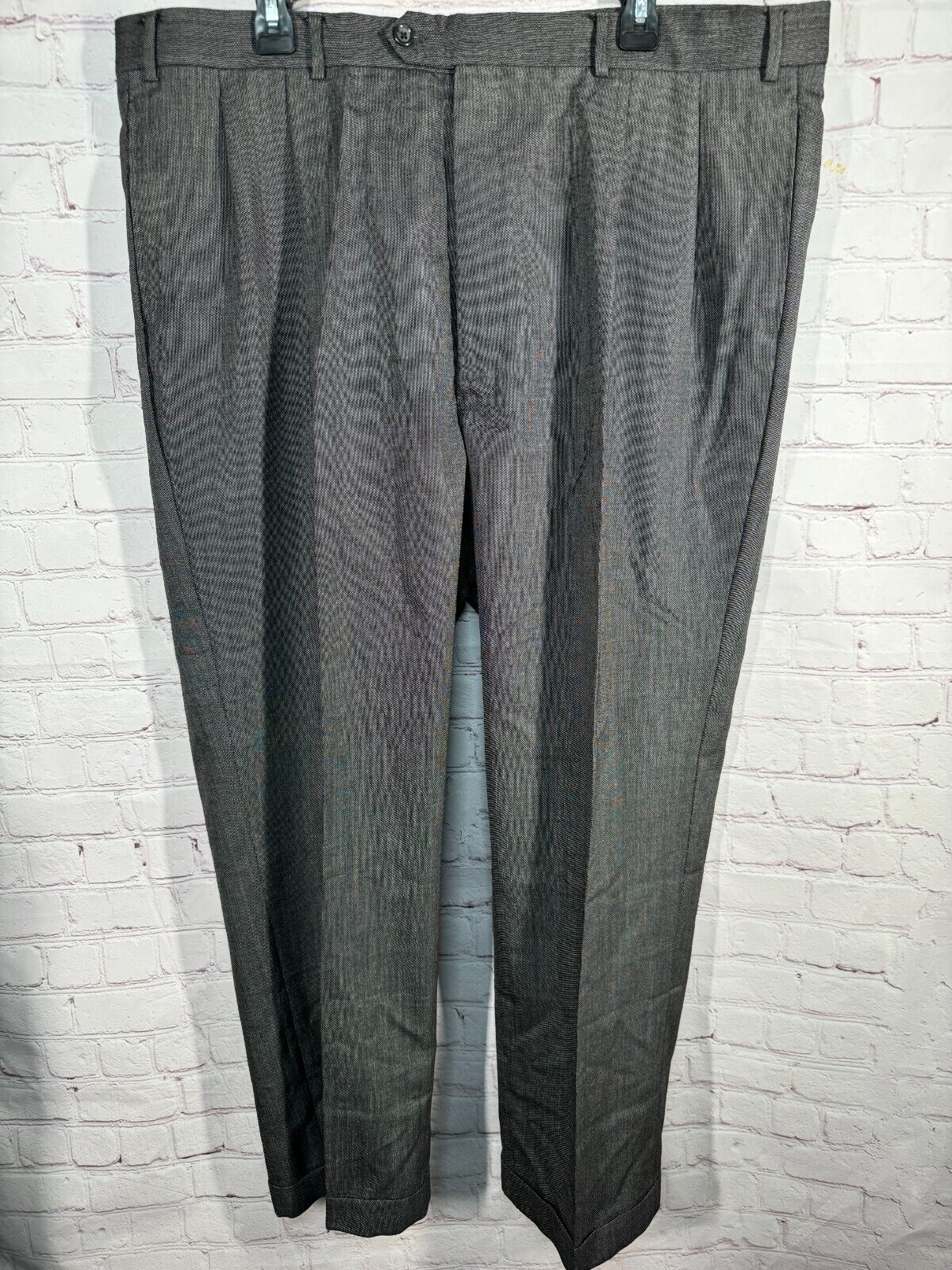 STAFFORD Mens Gray Wool BIG & TALL Pleated 2pc Su… - image 12