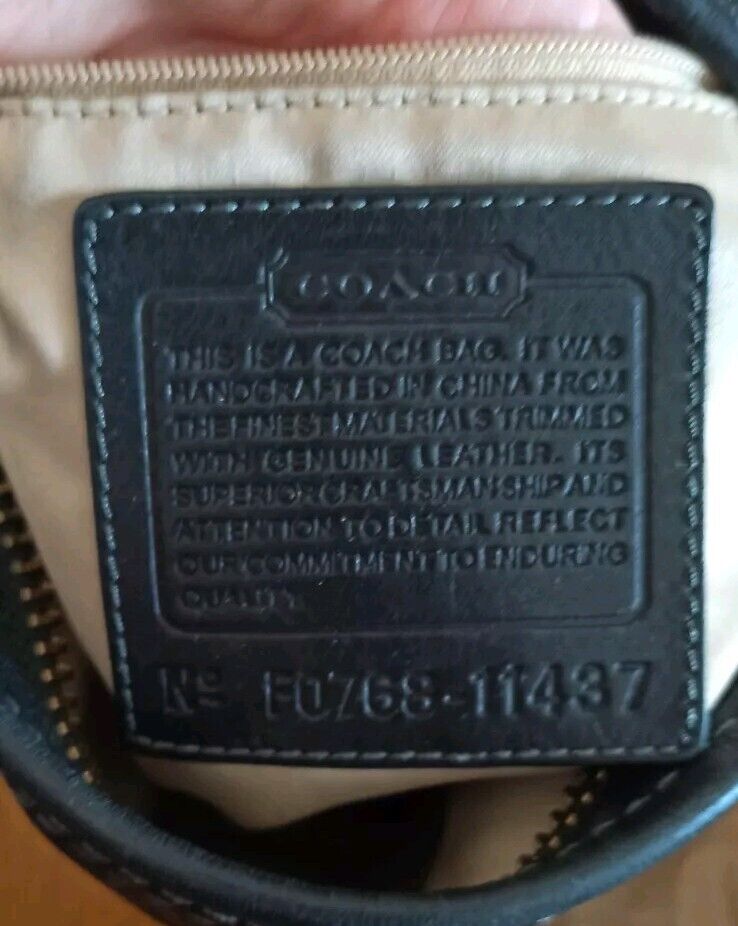 Vintage Coach  Bleeker Signature (F0768-11437) Bl… - image 11