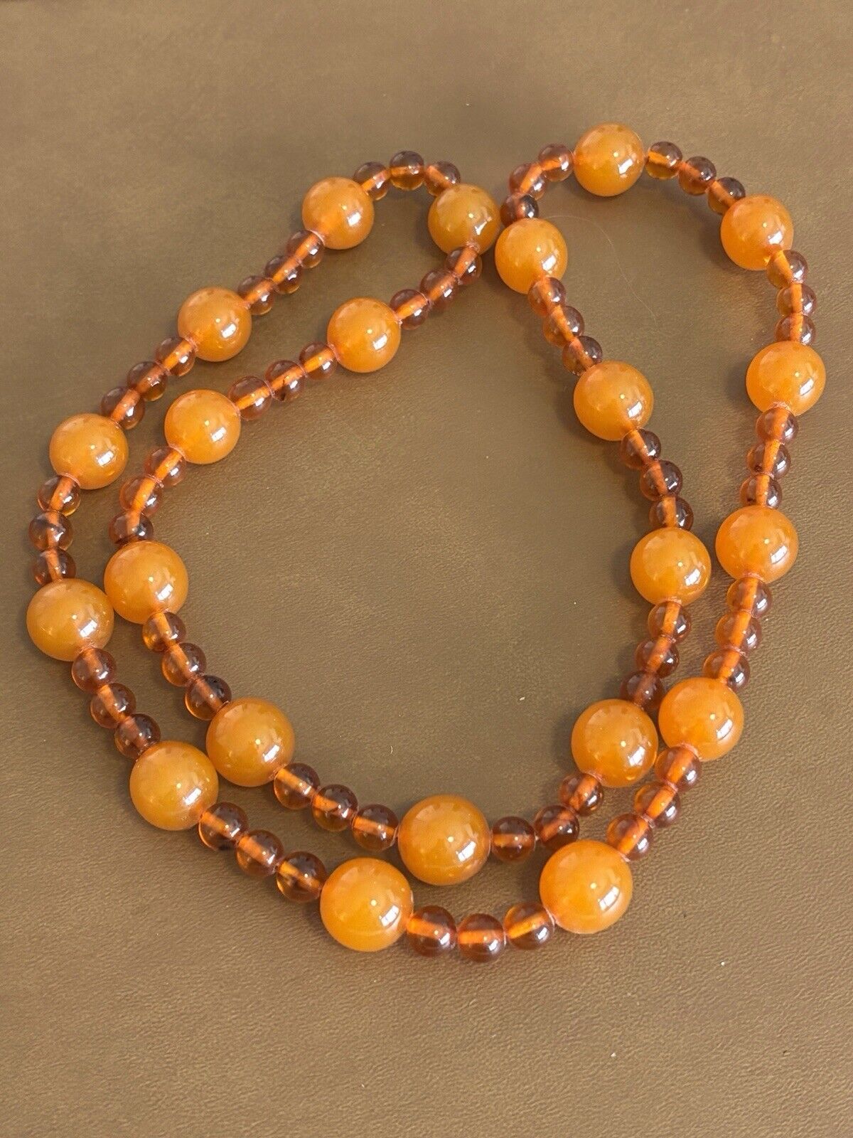 VINTAGE BALTIC AMBER BEADS NECKLACE 32” - image 1