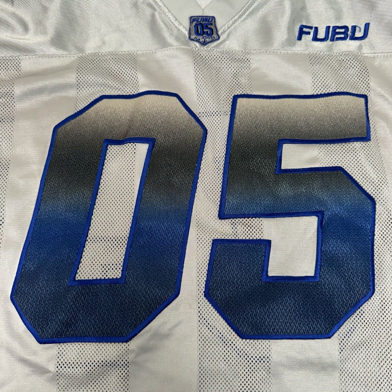 Vintage FUBU Jersey Mens 2XL Silver Sport 05 Foot… - image 3