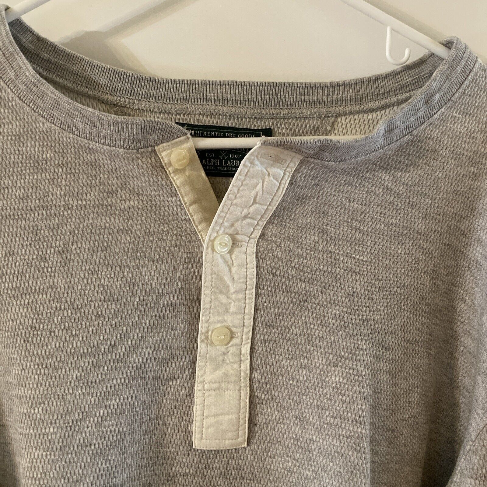 Ralph Lauren Polo Country Long Sleeve Henley Gray… - image 2