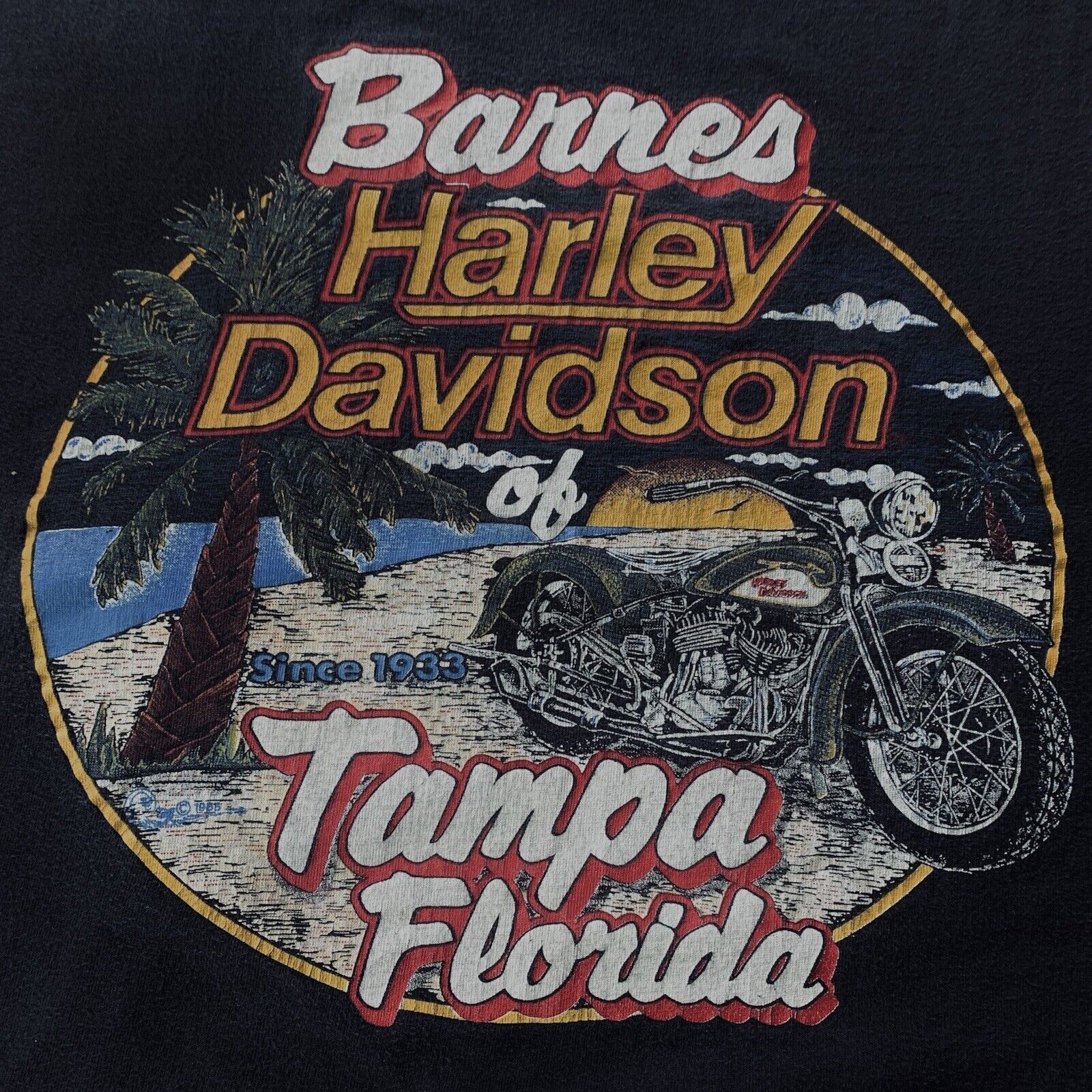 Vintage Late 80s Harley Davidson TShirt Single St… - image 3