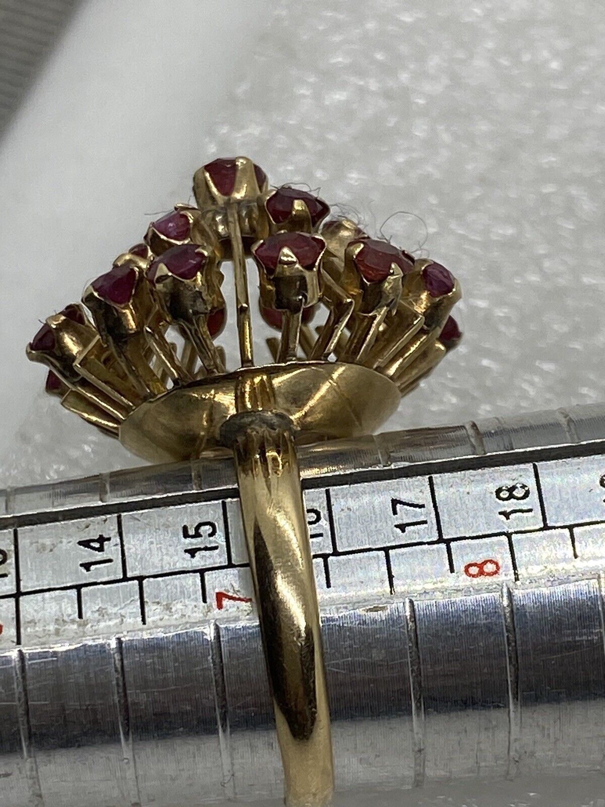 Antique Victorian 14 KT Gold Ruby Ring - image 7