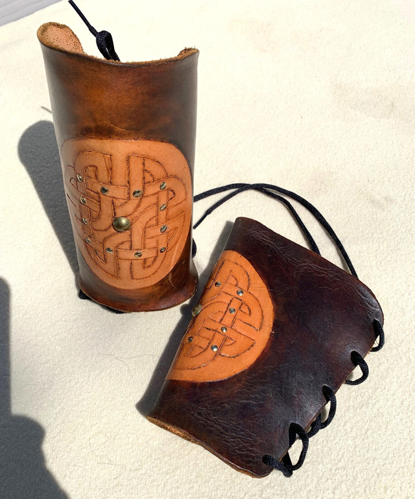 Pair of Historical Reenactor Leather Handcrafted … - image 1