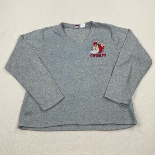 Vintage Disney Sweatshirt Size XL Grey Fleece Pul… - image 1