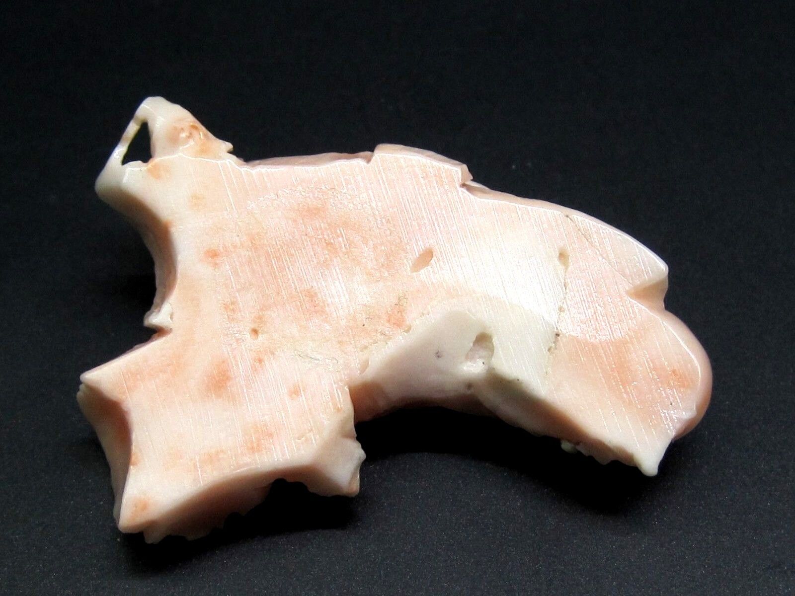 Antique Lds Coral Salmon Colored  Carved Piece. 1… - image 2