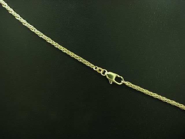 925 Sterling Silver Chain / Rope Gold Plated / Re… - image 3