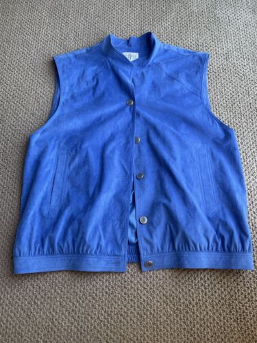 Vintage Da Rue Womens Faux Suede Button Down Vest… - image 1