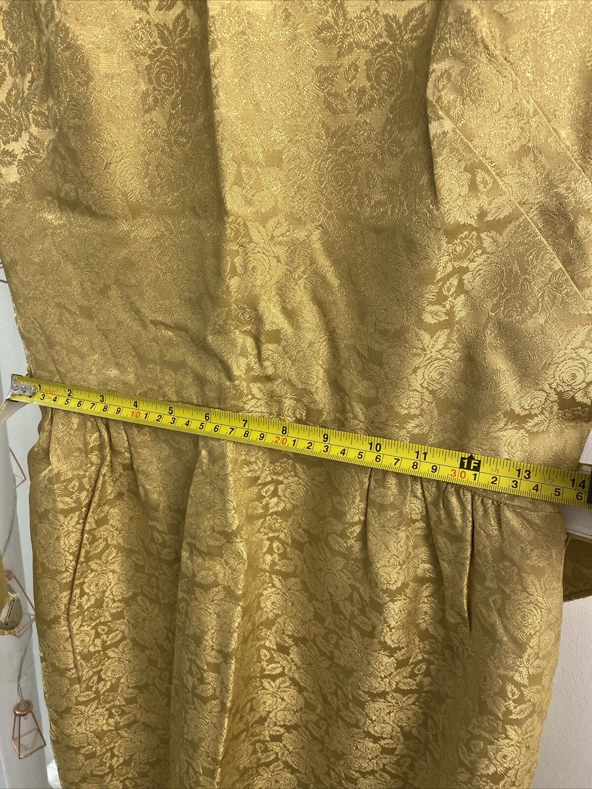 50’s Dress Gold Vintage Handmade Gold 1950’s Dres… - image 8