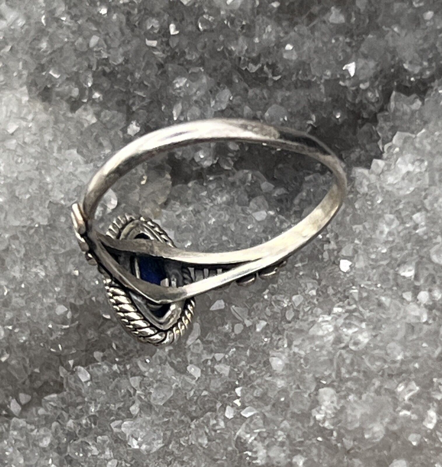 Gorgeous Lapis Lazulli Sterling Silver Ring 925 S… - image 3