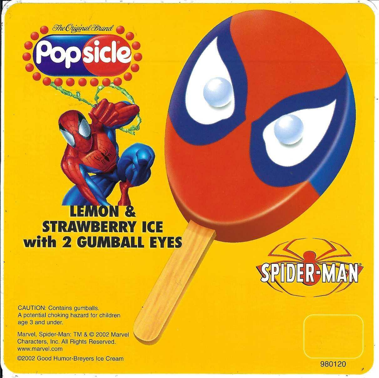 Spiderman Popsicle Ice Cream Truck Sticker - Classic 6