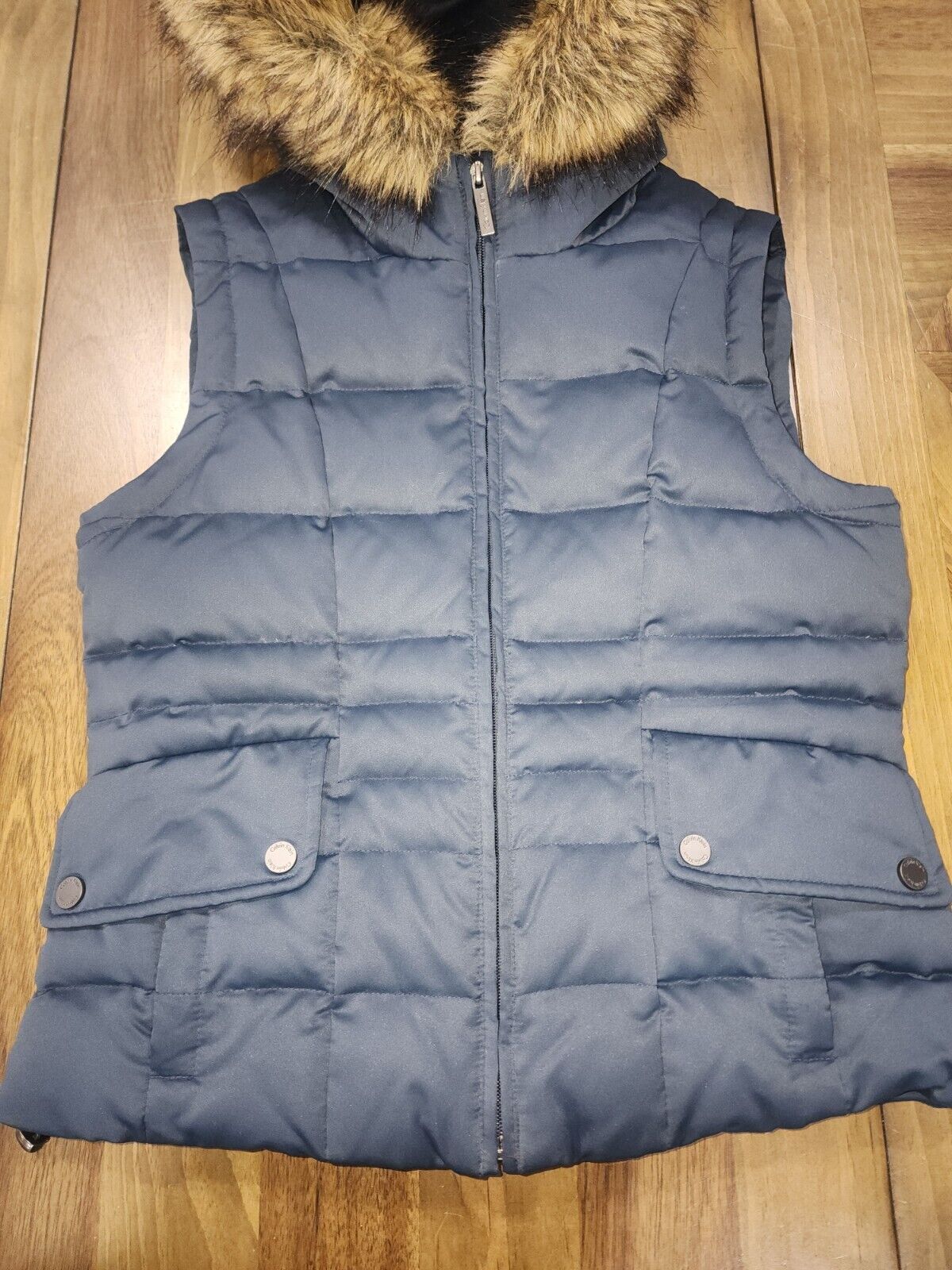 Calvin Klein Dark Blue Quilted Sleeveless Puffer … - image 2