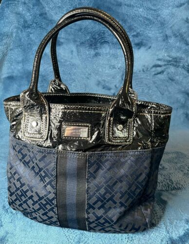 Tommy Hilfiger Navy Blue & Black Designer Handbag… - image 1