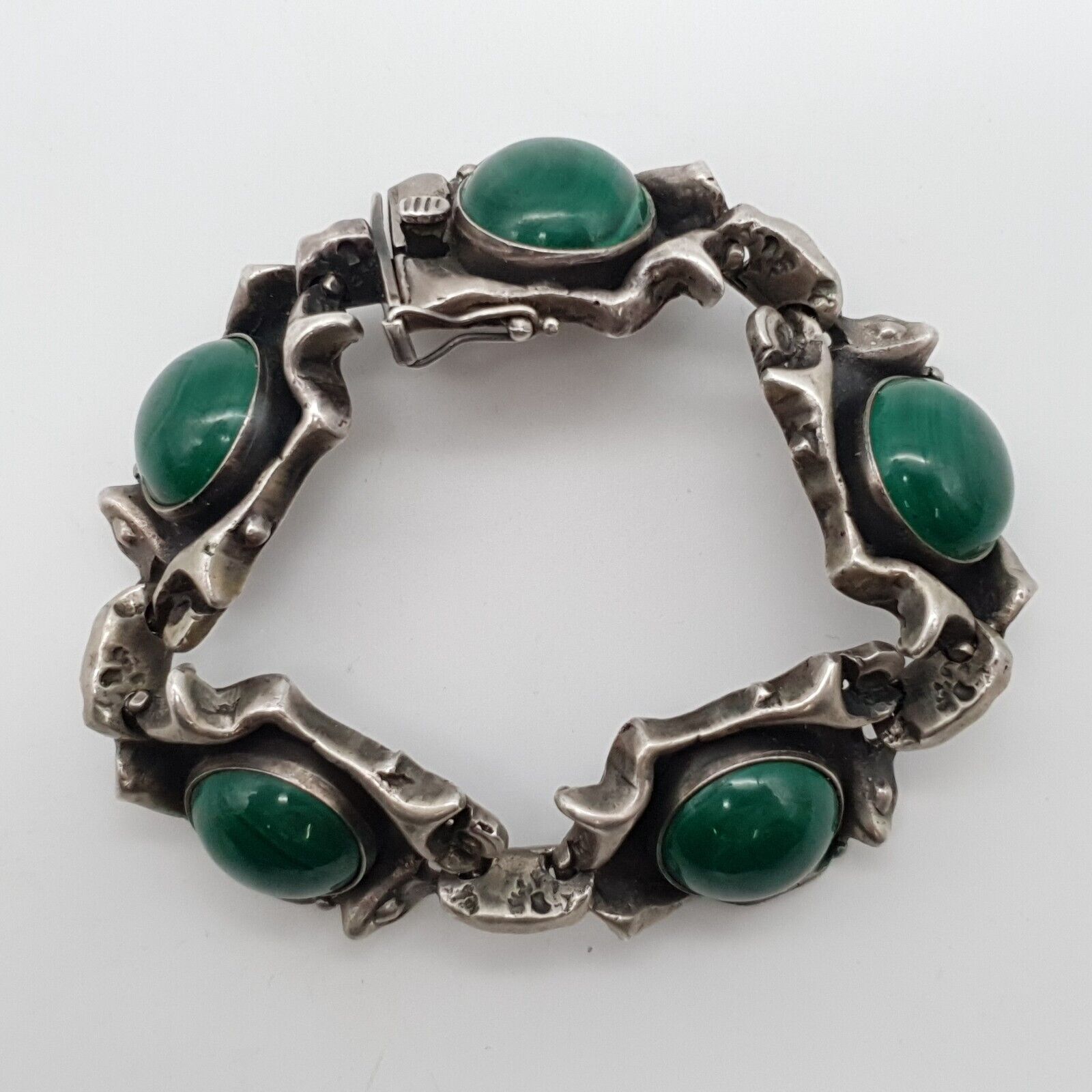 Modernist Bombastic 835 Silver Solid Bracelet - 9… - image 2