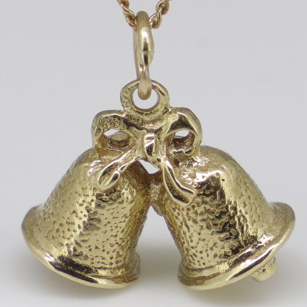 Yellow Gold WEDDING BELLS CHARM Guaranteed Genuin… - image 6