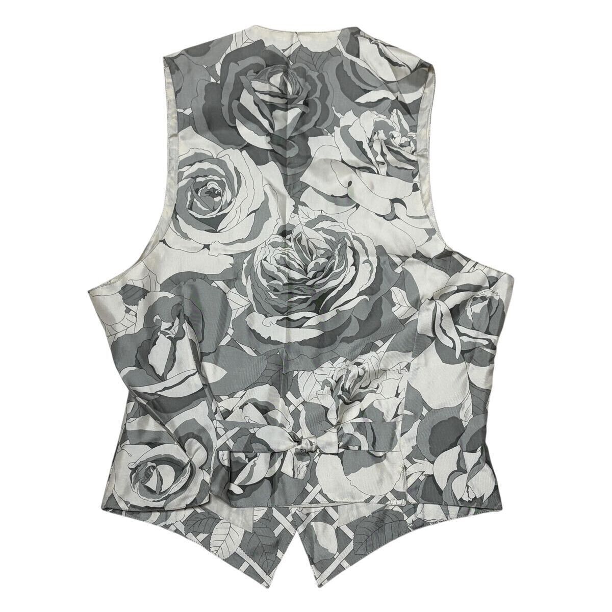 Authentic Hermes Vintage Mens Silk Vest Rose Size… - image 2