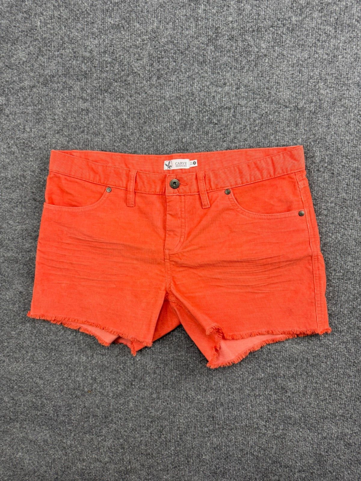 Carve Designs Corduroy Shorts Women's 8 Orange Cu… - image 1