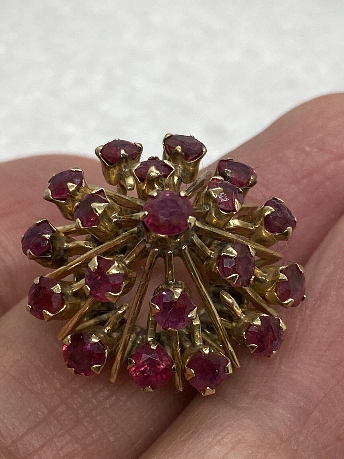 Antique Victorian 14 KT Gold Ruby Ring - image 9