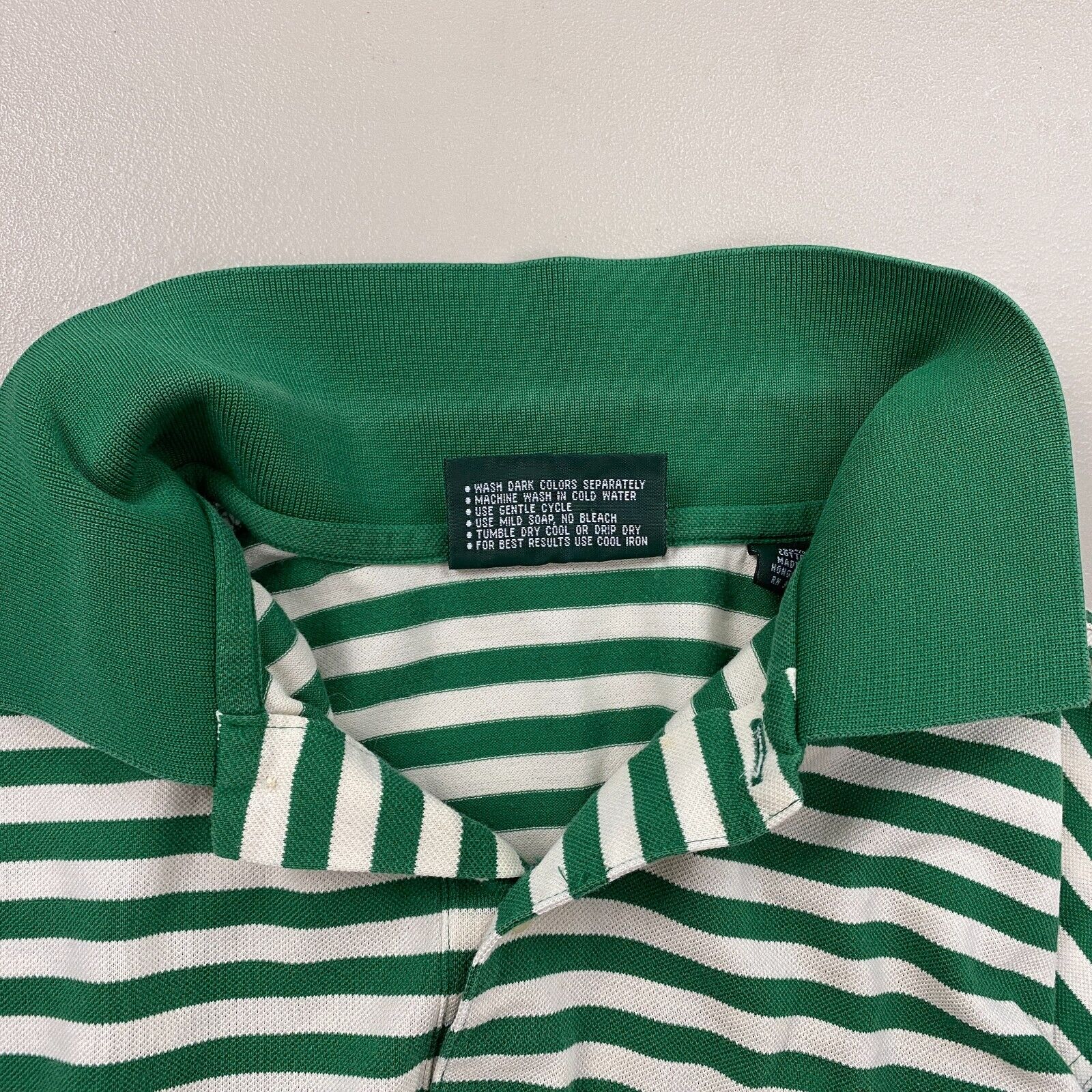 Masters Golf Polo Shirt Mens Small Striped Green … - image 12