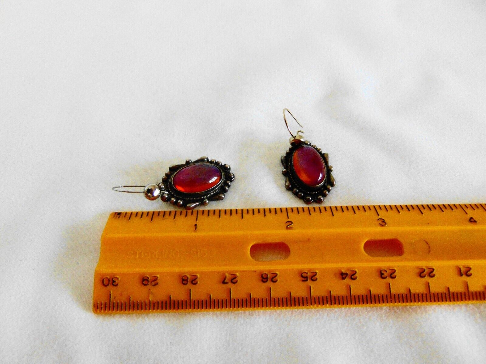 Vintage 925 Sterling Silver Earrings (n1480) - image 3