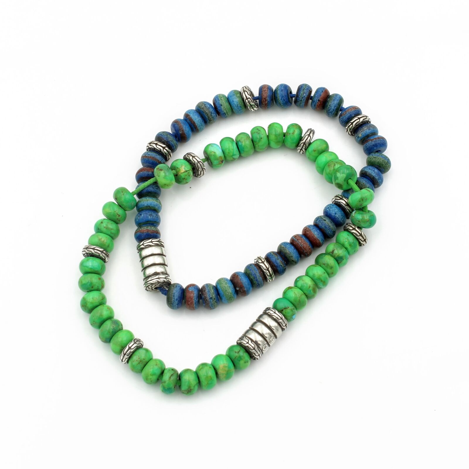 John Hardy 925 Bedeg Turquoise Calsilica Beaded B… - image 2