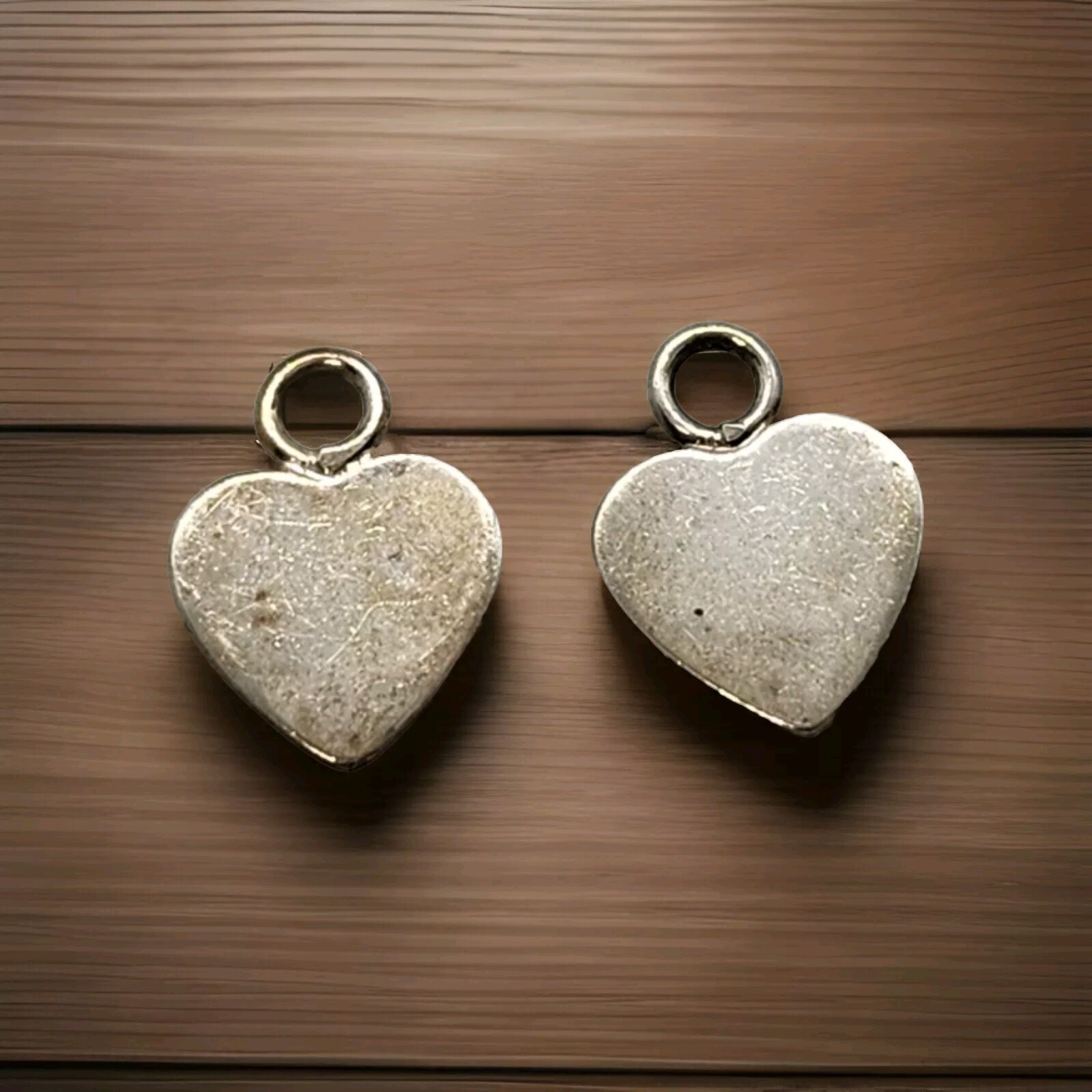 Charms Sterling Silver Blank Heart - Set of 2 - image 1